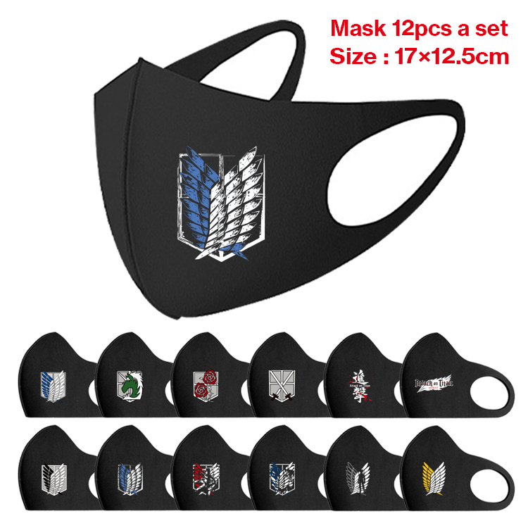 attack on titan anime mask 12pcs a set