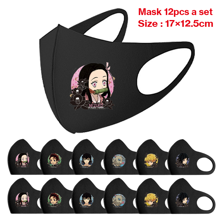 demon slayer kimets anime mask 12pcs a set