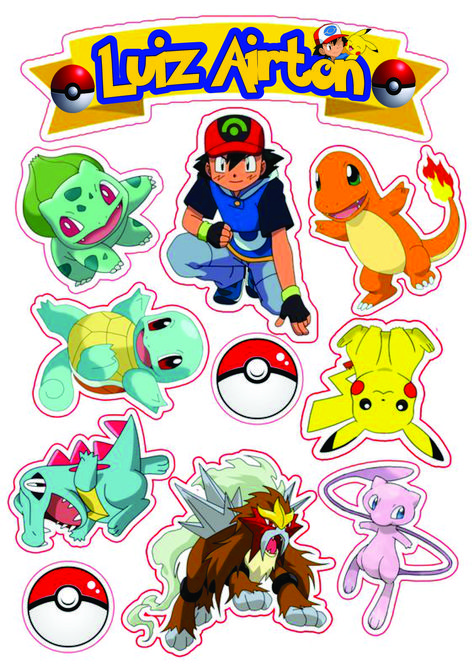 pokemon anime car sticker set