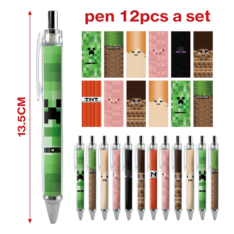 Minecraft anime pen 12pcs a set