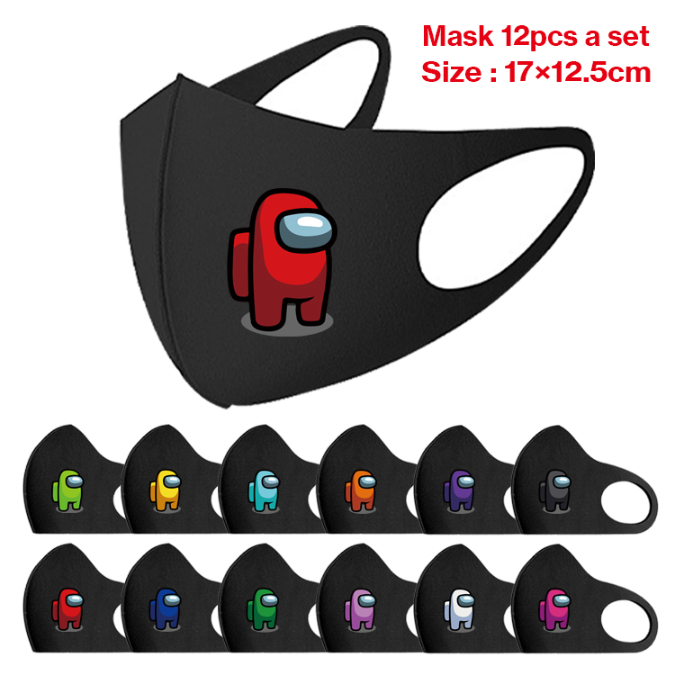 Among us anime mask 12pcs a set