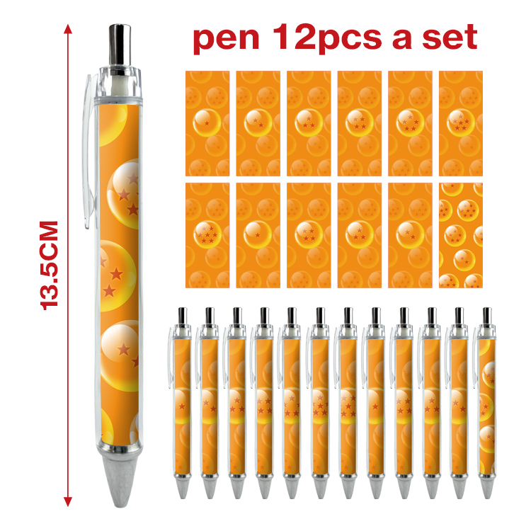 dragon ball anime pen 12pcs a set
