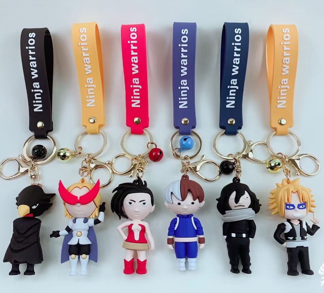 my hero academia anime figure keychain