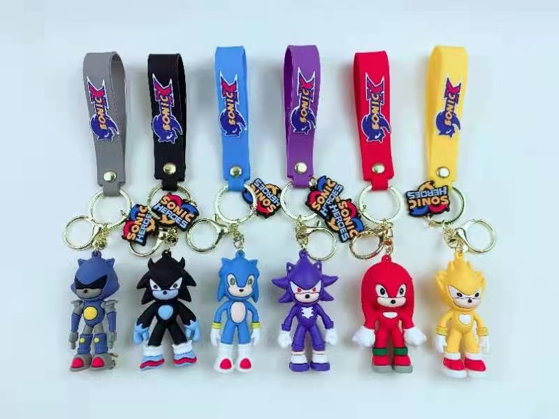 sonic anime figure keychain