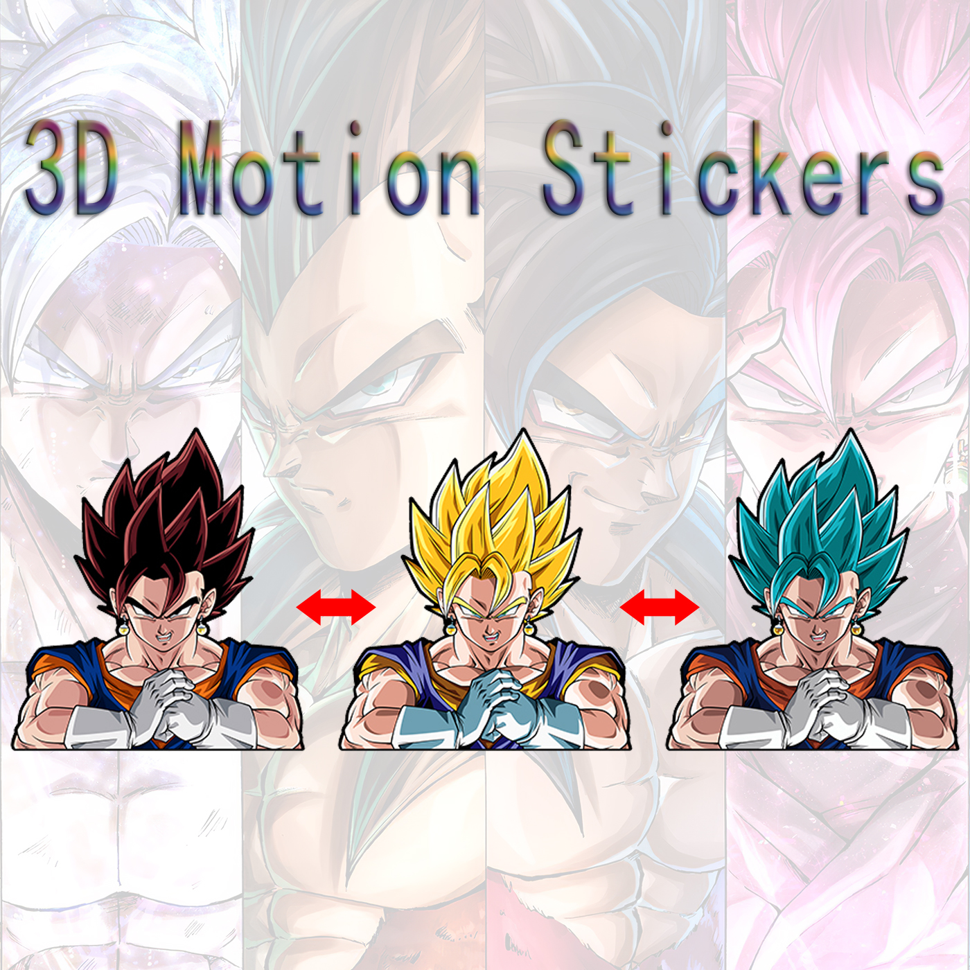 dragon ball anime 3d sticker