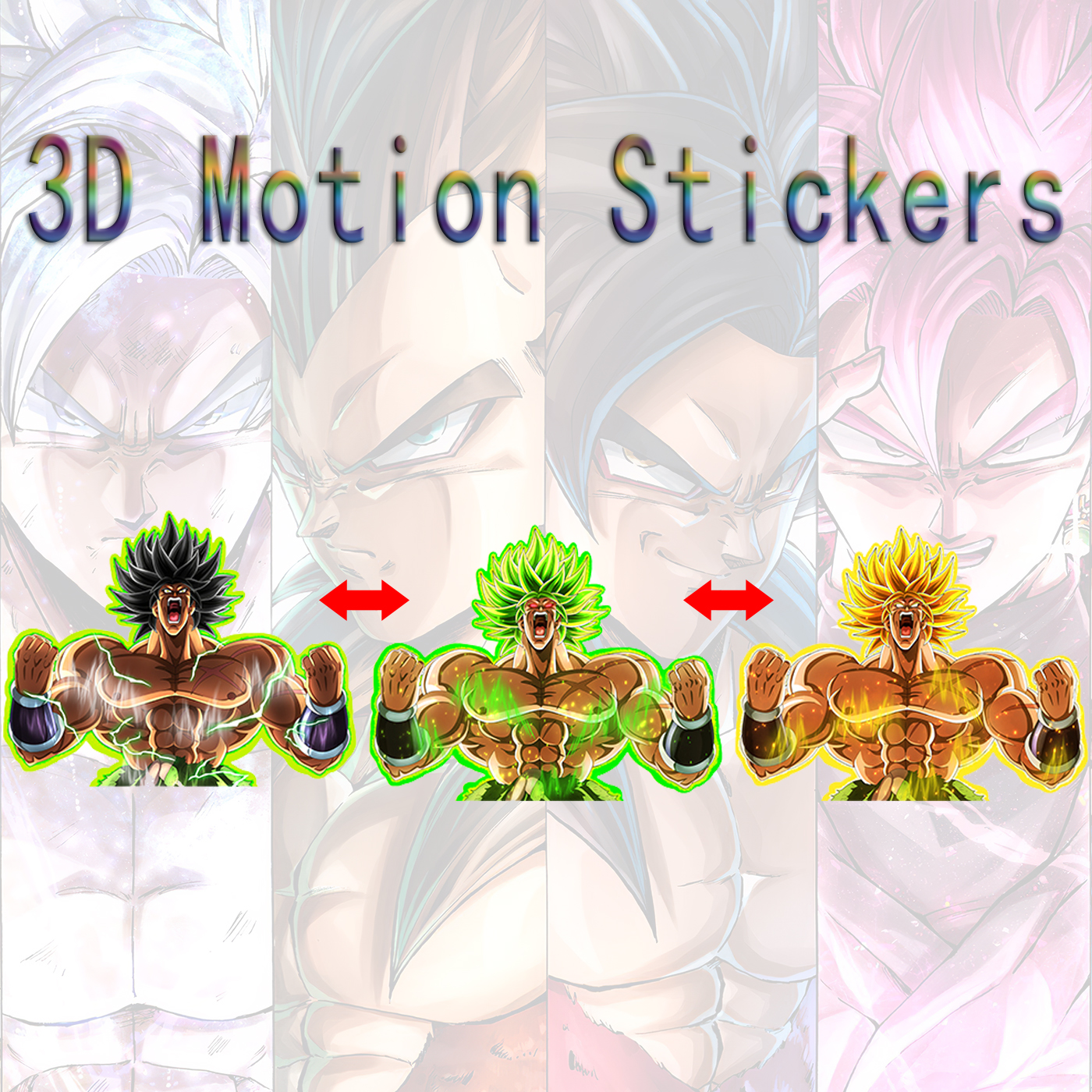 dragon ball anime 3d sticker