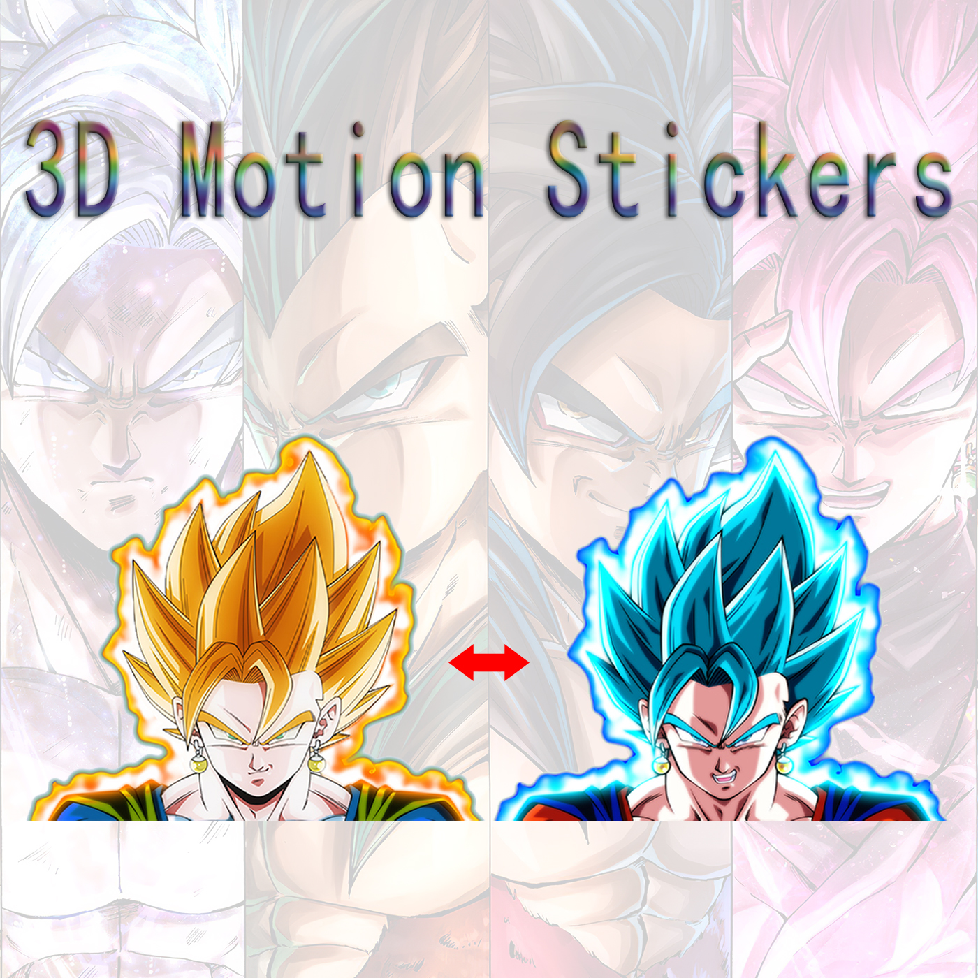 dragon ball anime 3d sticker