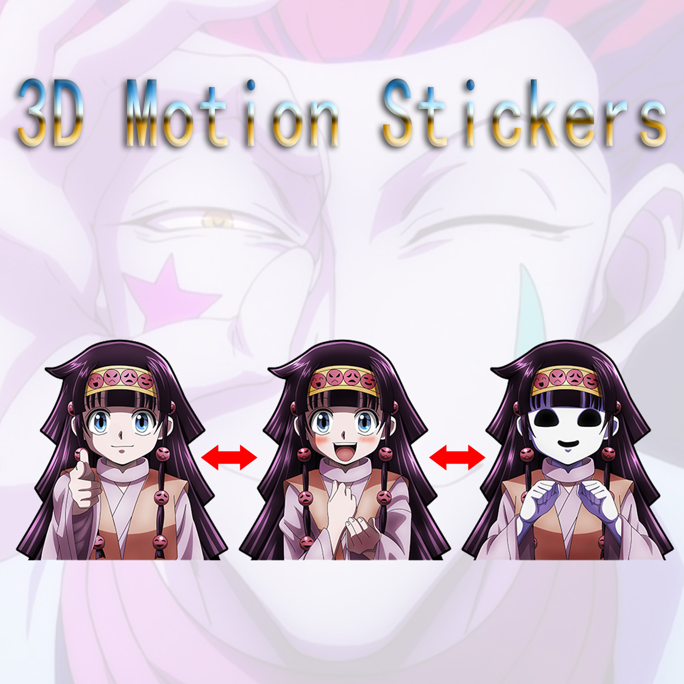 hunter anime 3d sticker