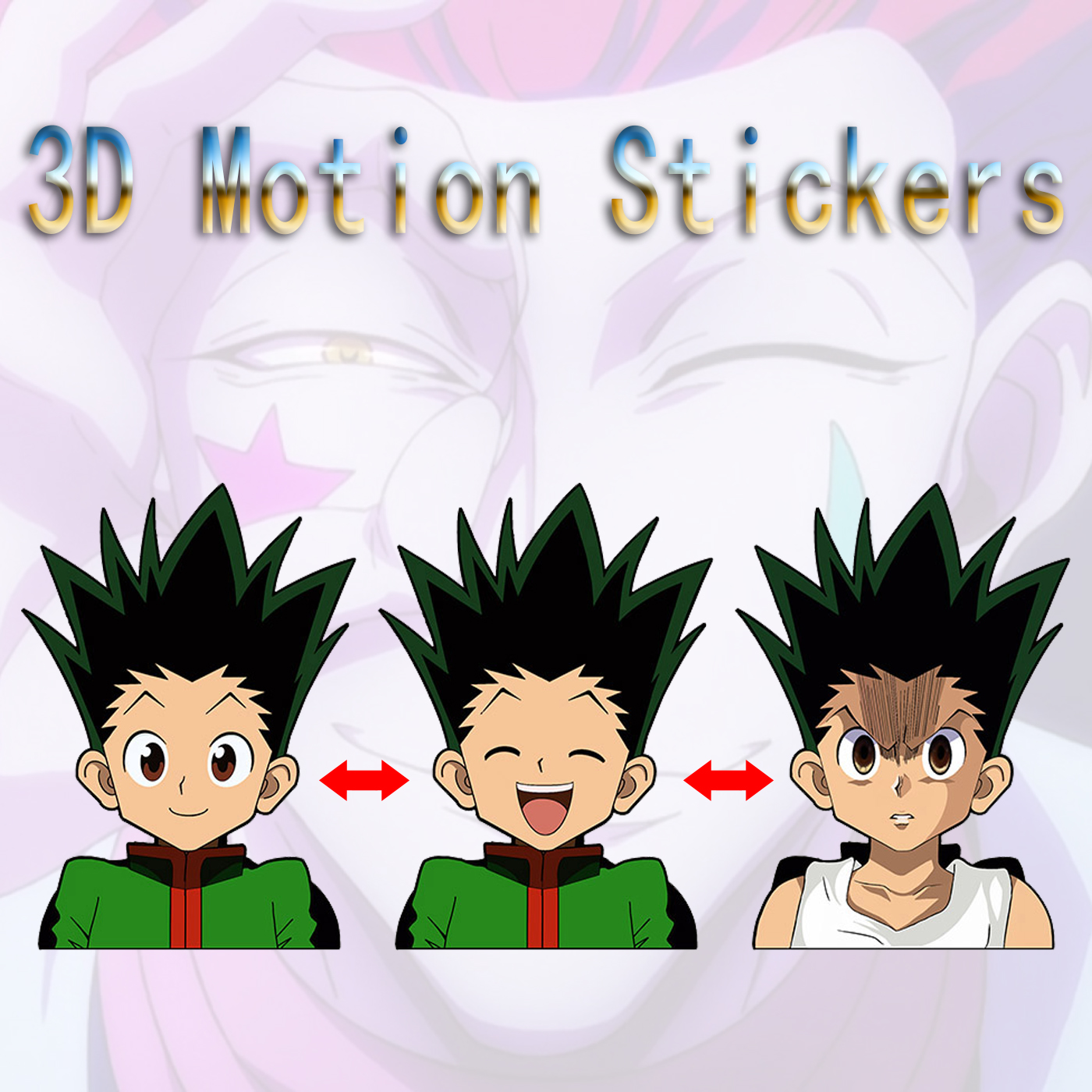 hunter anime 3d sticker