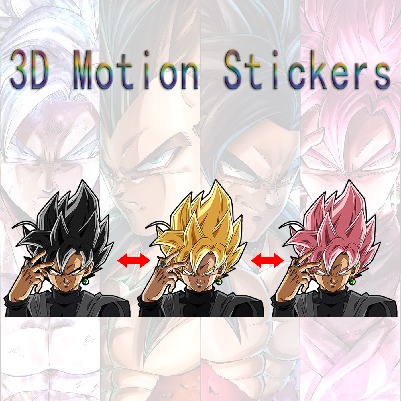 dragon ball anime 3d sticker