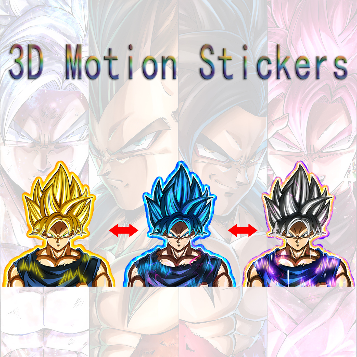 dragon ball anime 3d sticker