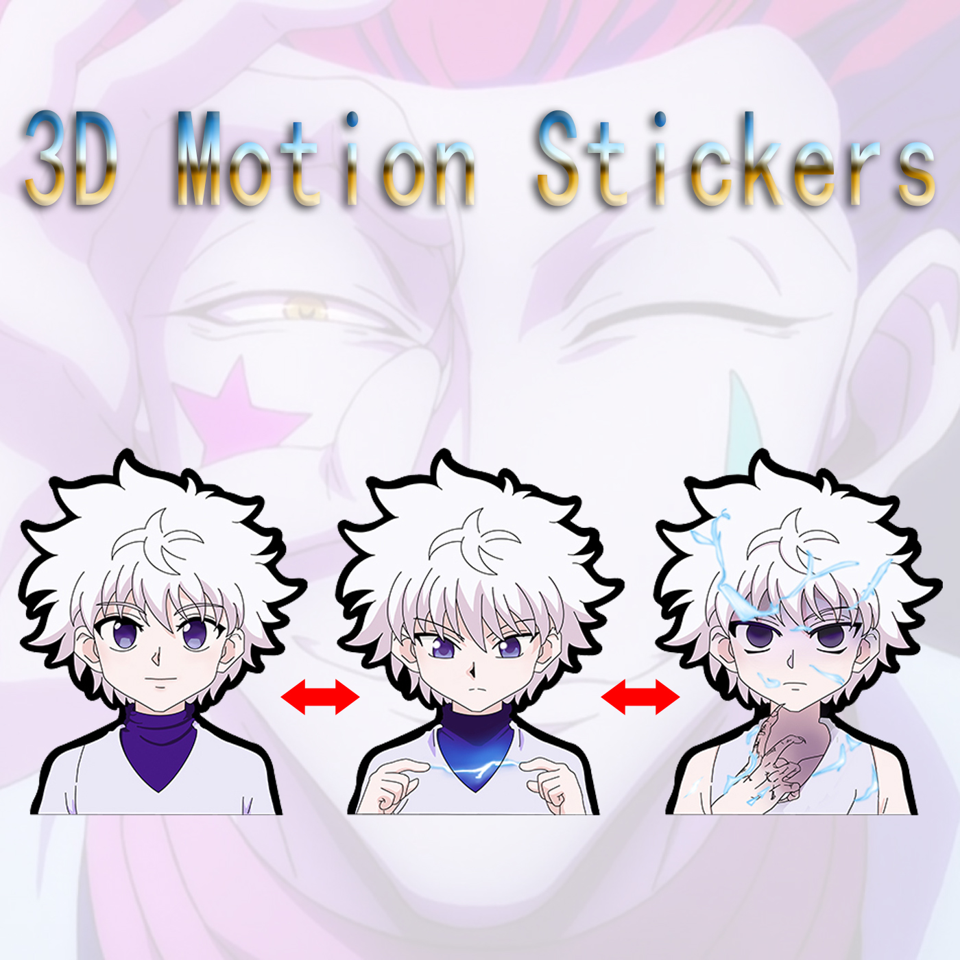 hunter anime 3d sticker