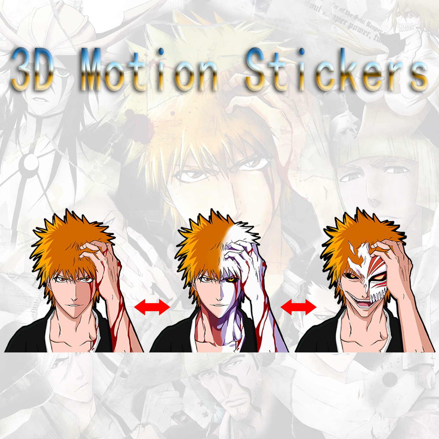 wholesale bleach anime 3d sticker merchandise