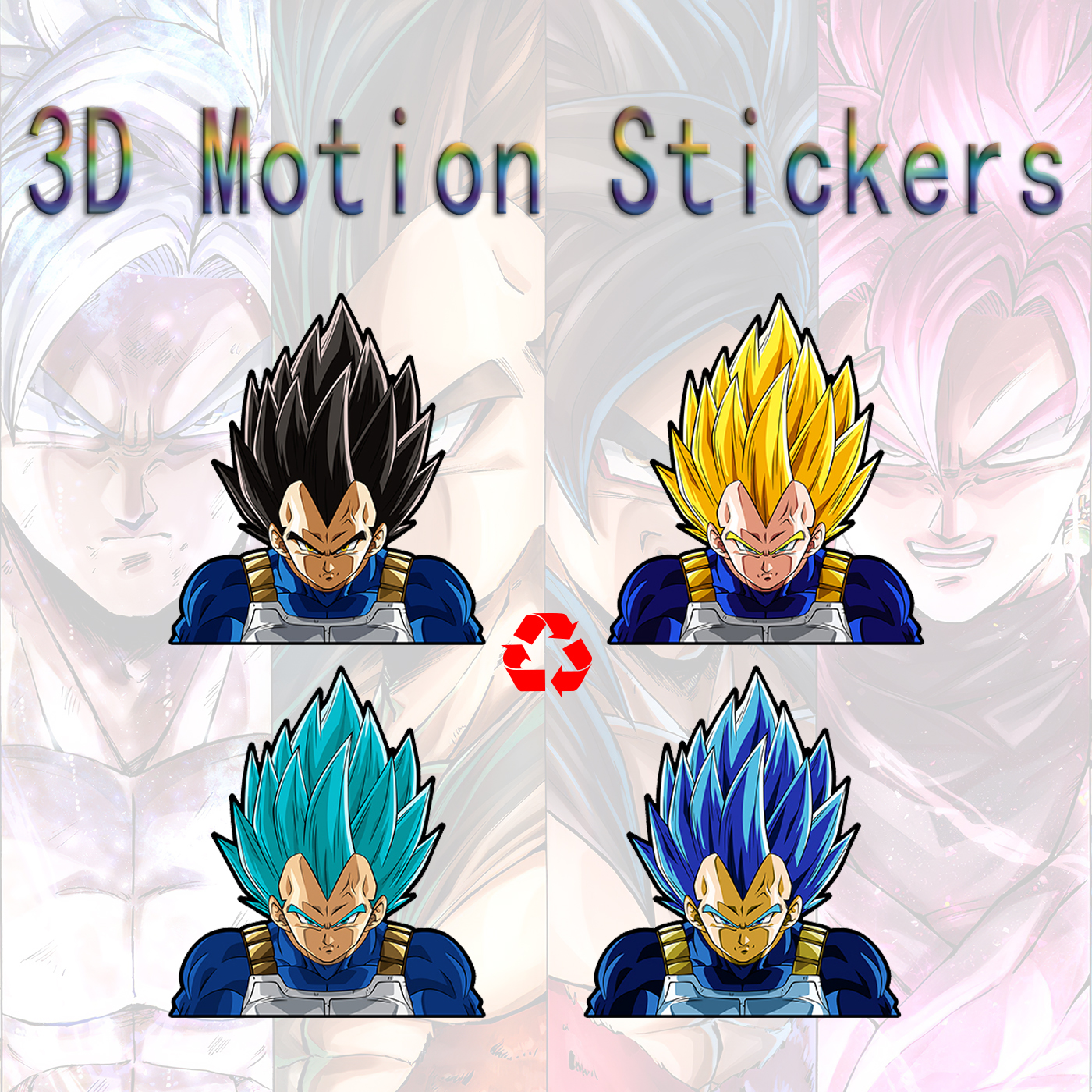 dragon ball anime 3d sticker