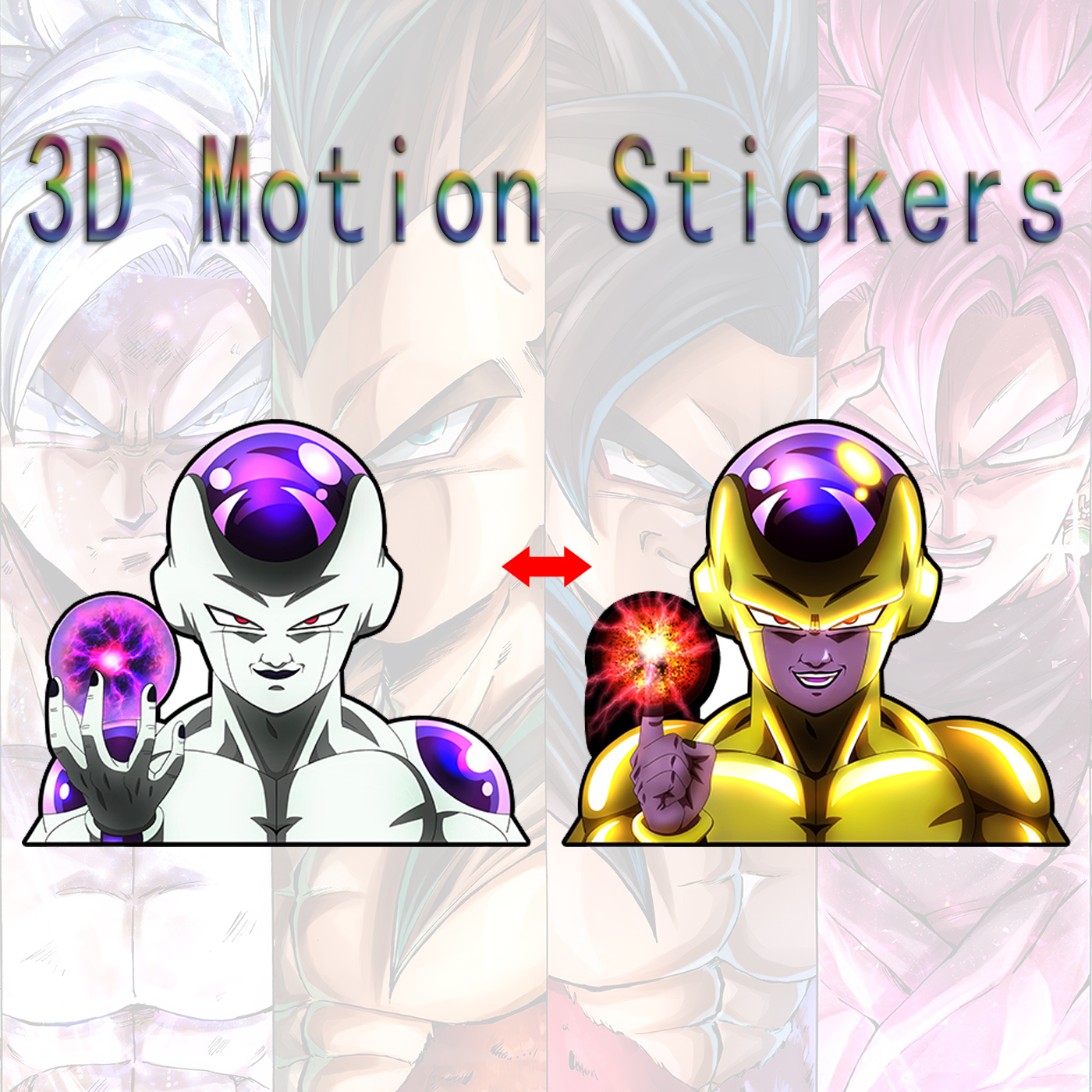 dragon ball anime 3d sticker