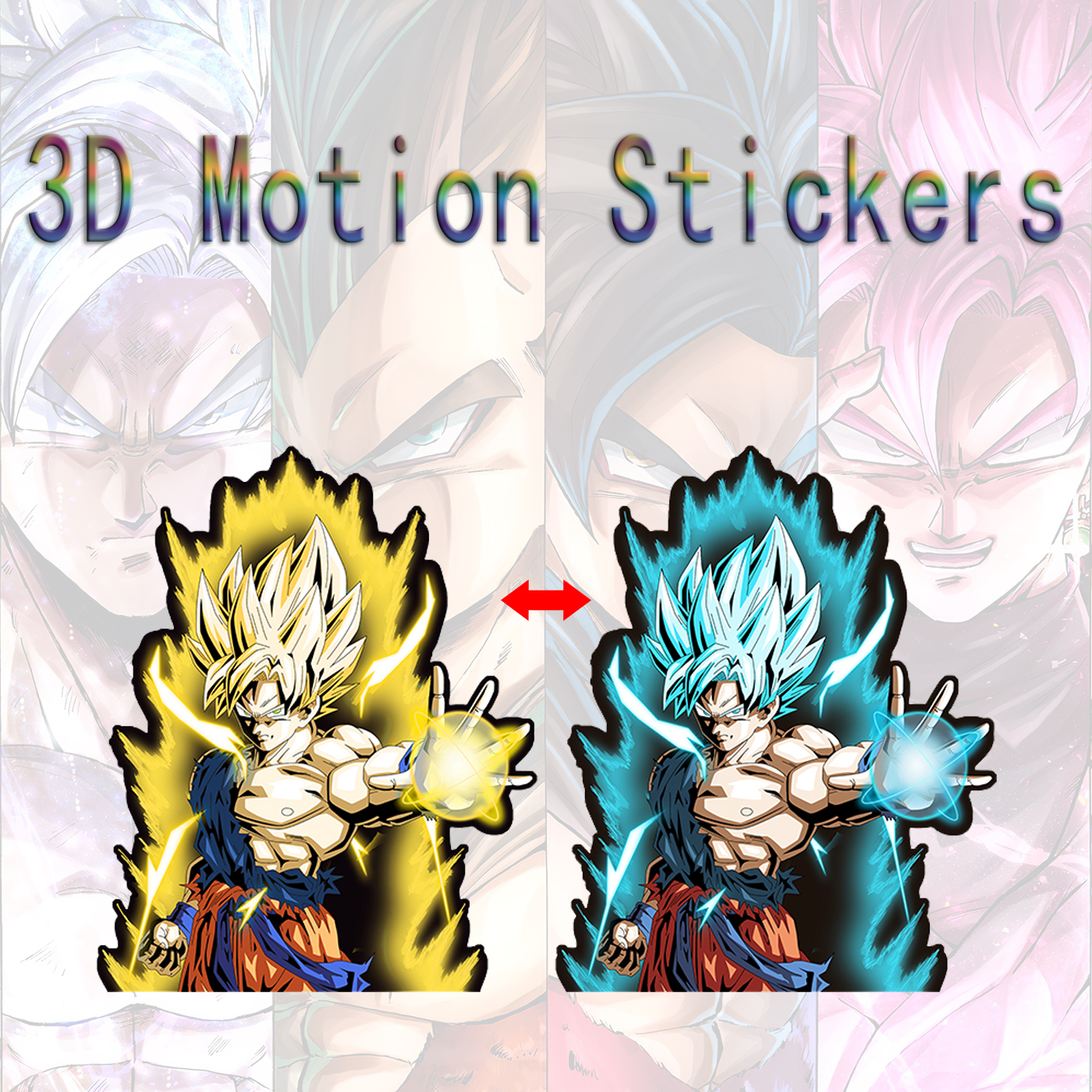 dragon ball anime 3d sticker