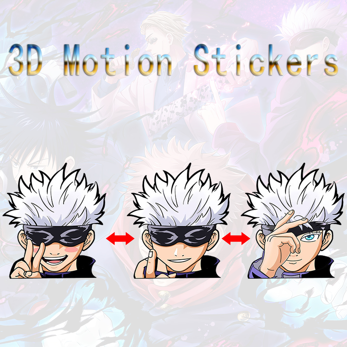 jujutsu kaisen anime 3d sticker