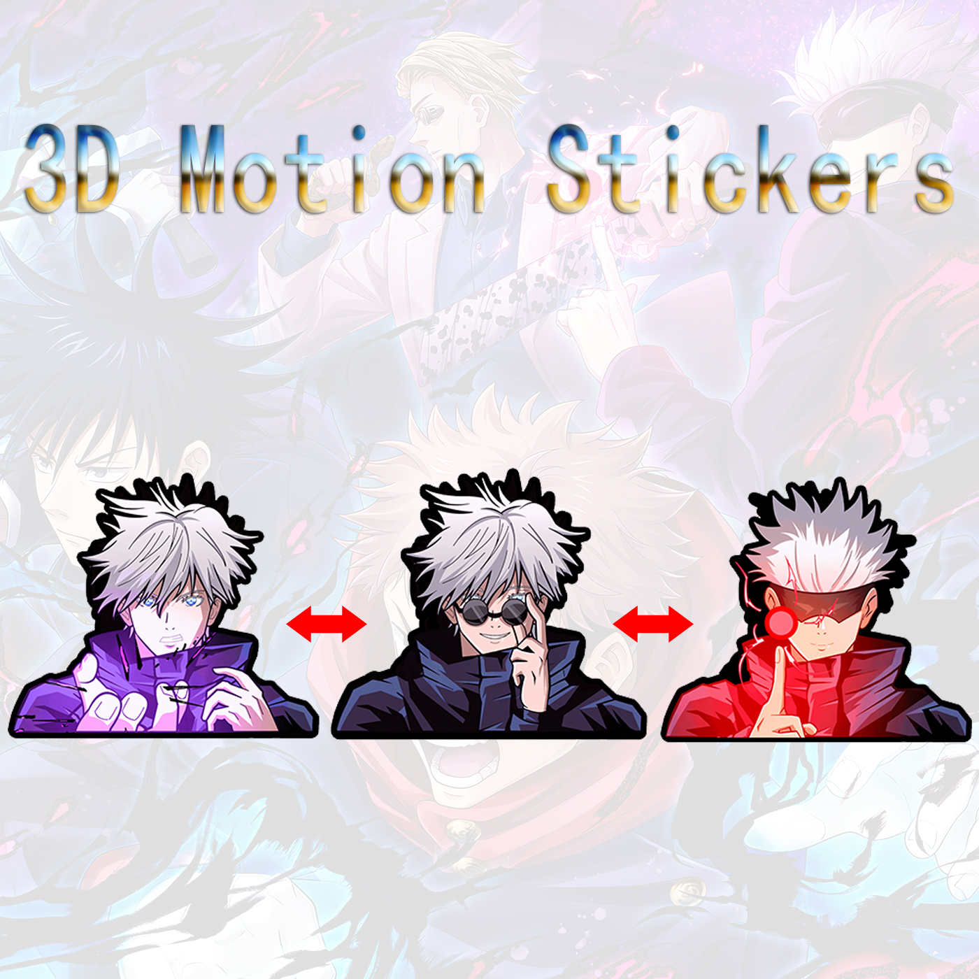 jujutsu kaisen anime 3d sticker