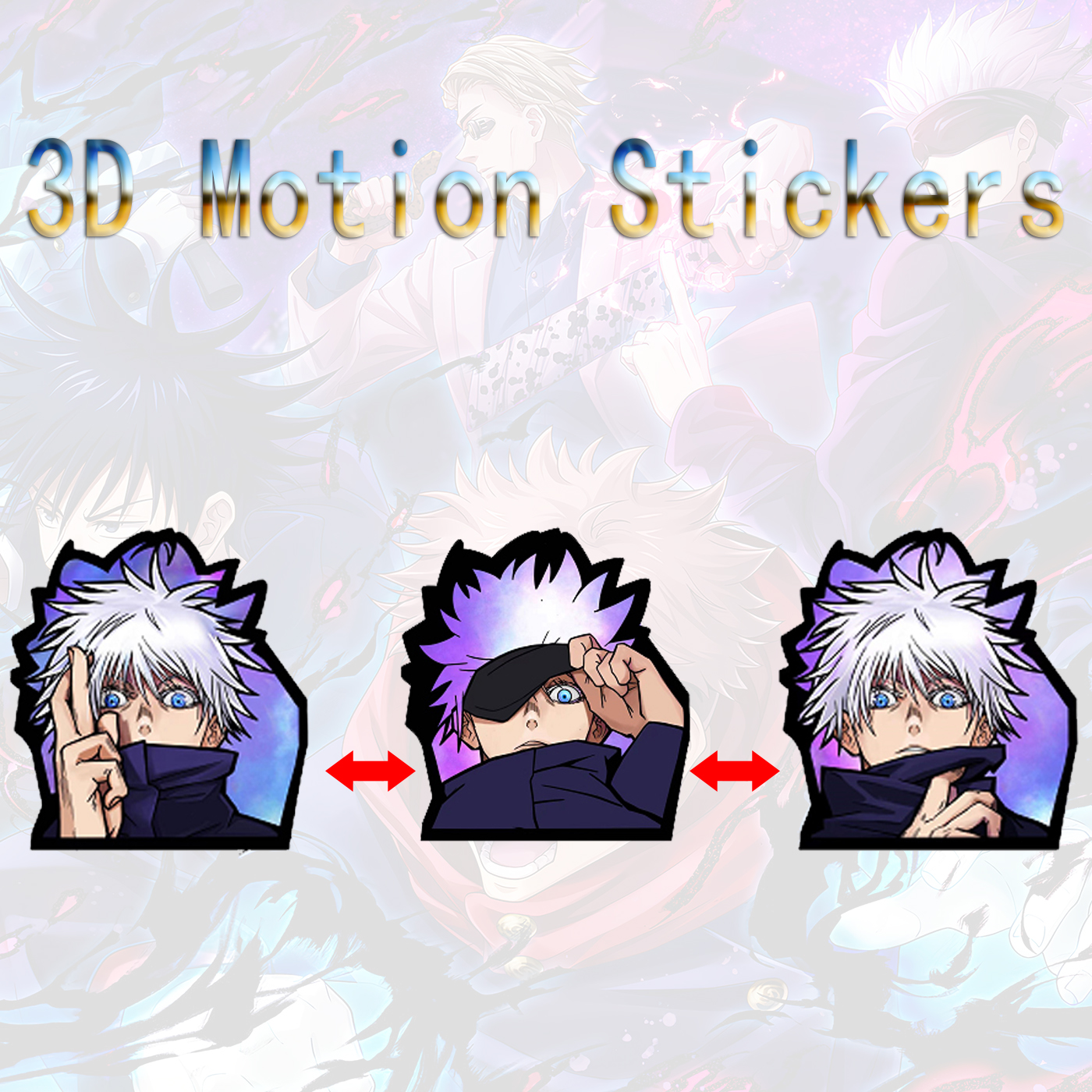 jujutsu kaisen anime 3d sticker