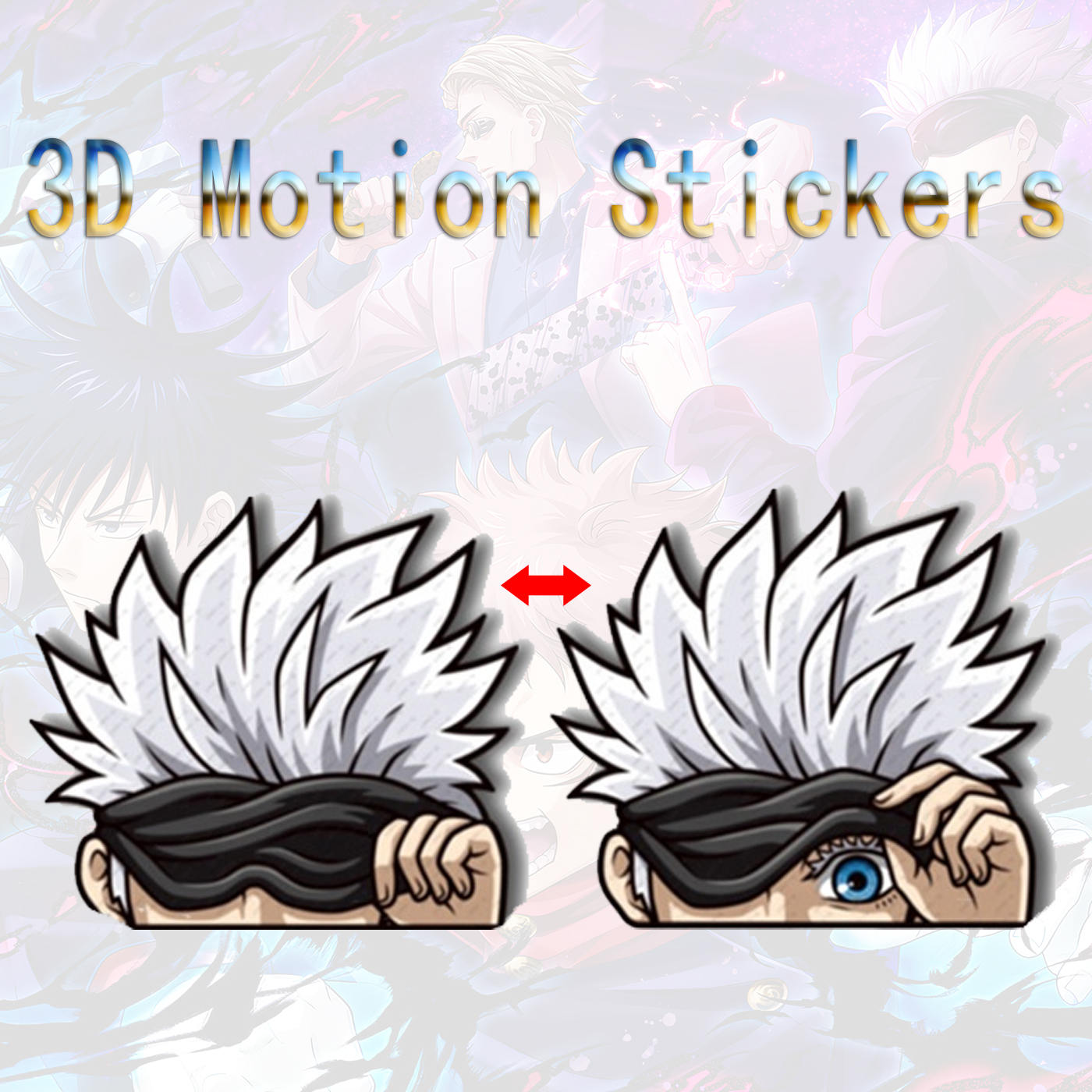 jujutsu kaisen anime 3d sticker