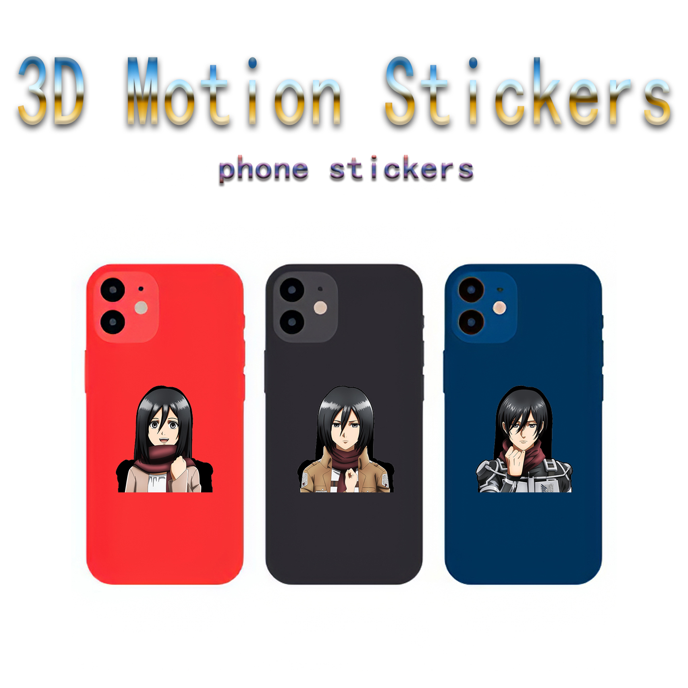 attack on titan anime 3d sticker price for 10 pcs