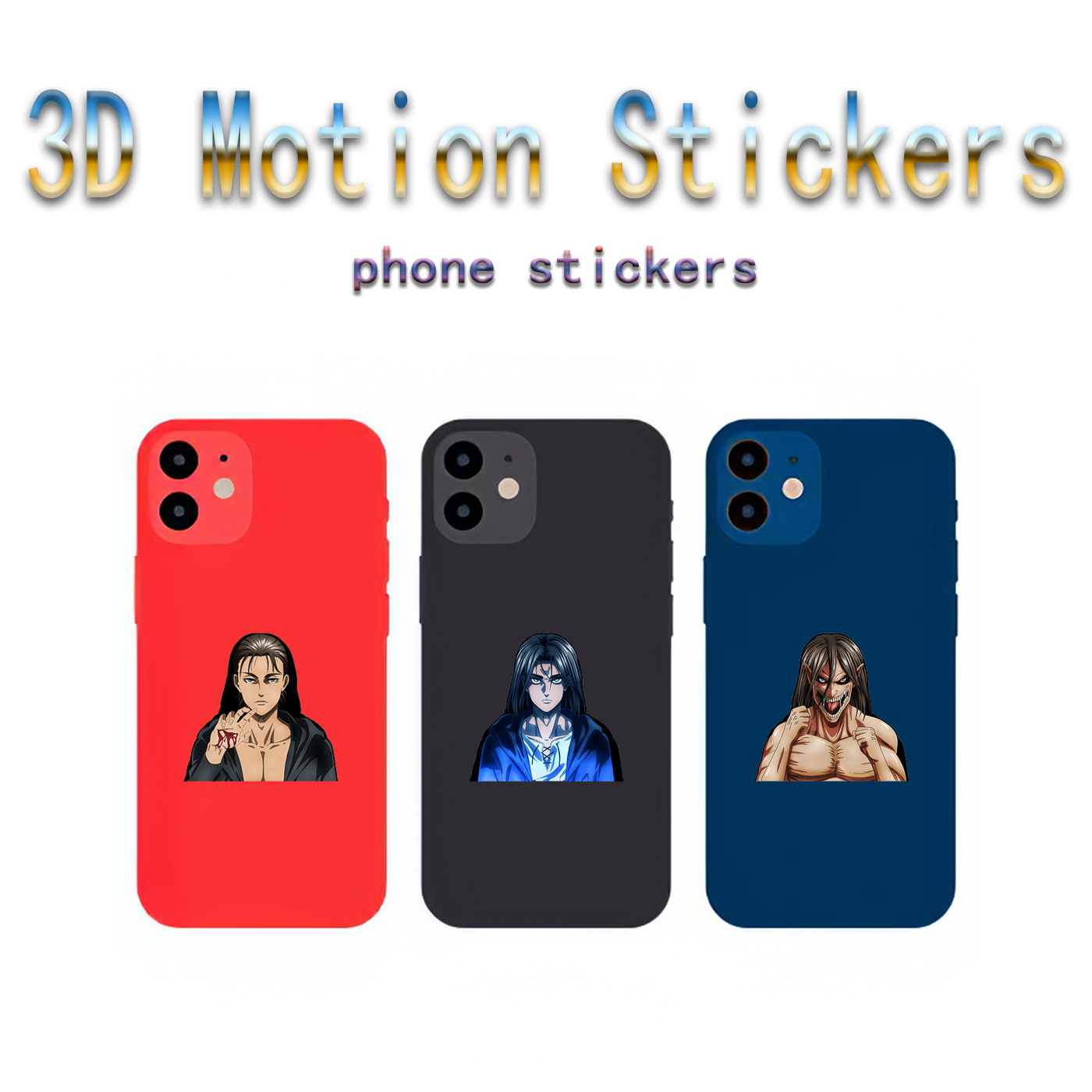 attack on titan anime 3d sticker price for 10 pcs