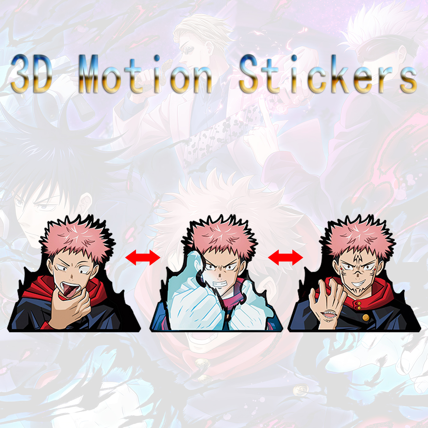 jujutsu kaisen anime 3d sticker