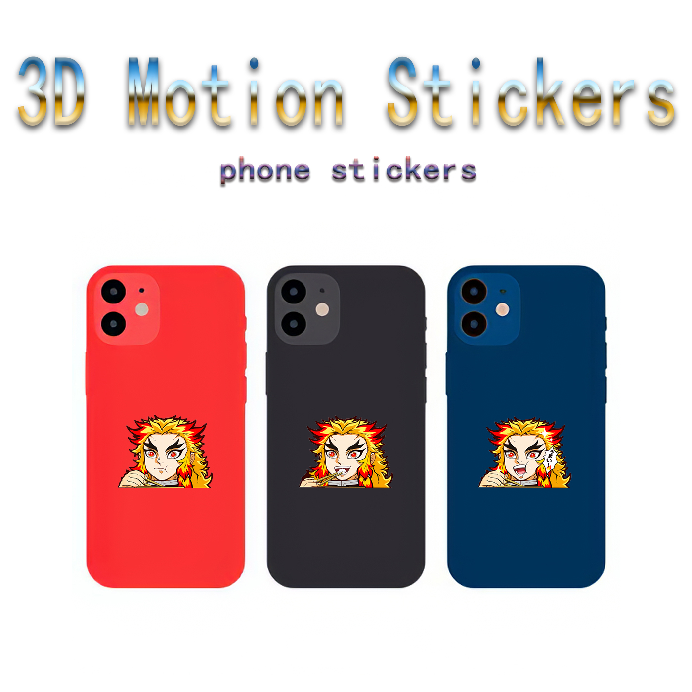 demon slayer kimets anime 3d sticker price for 10 pcs