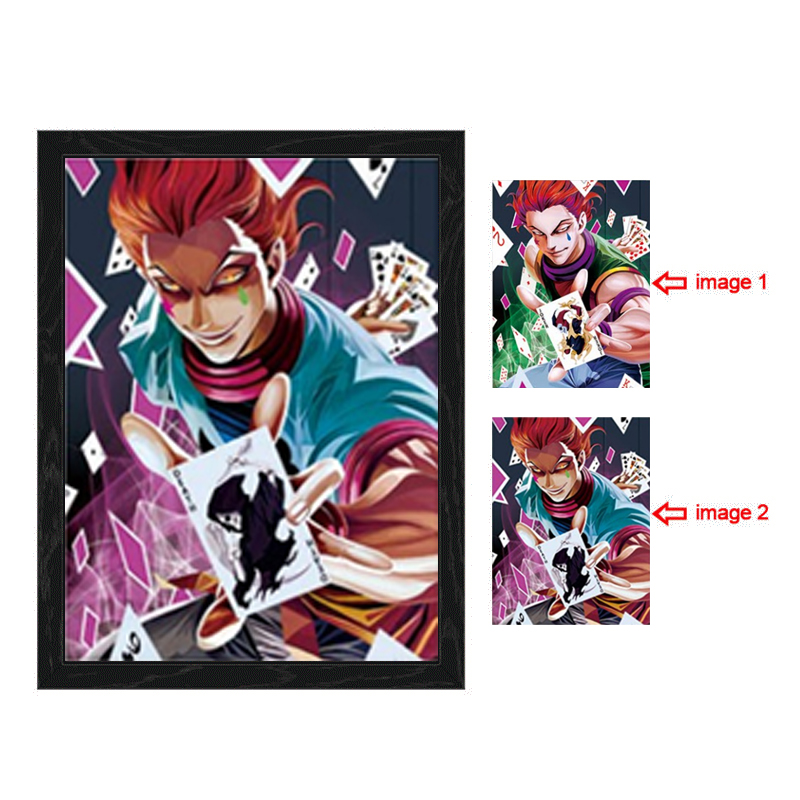 hunter anime 3d poster painting with frame 29.5*39.5cm