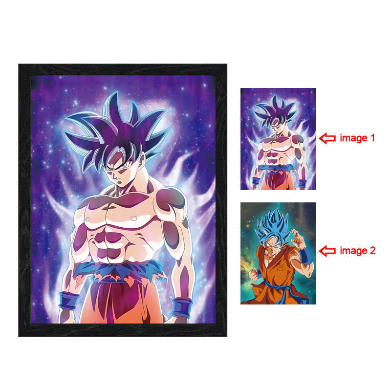 dragon ball anime 3d poster painting with frame 29.5*39.5cm