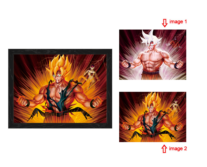 dragon ball anime 3d poster painting with frame 29.5*39.5cm