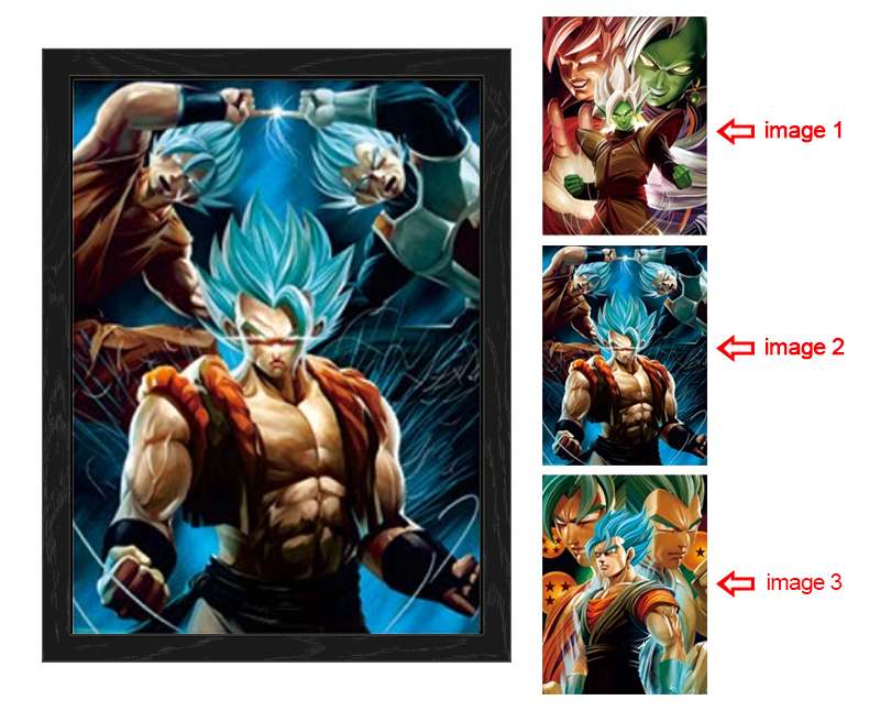 dragon ball anime 3d poster painting with frame 29.5*39.5cm