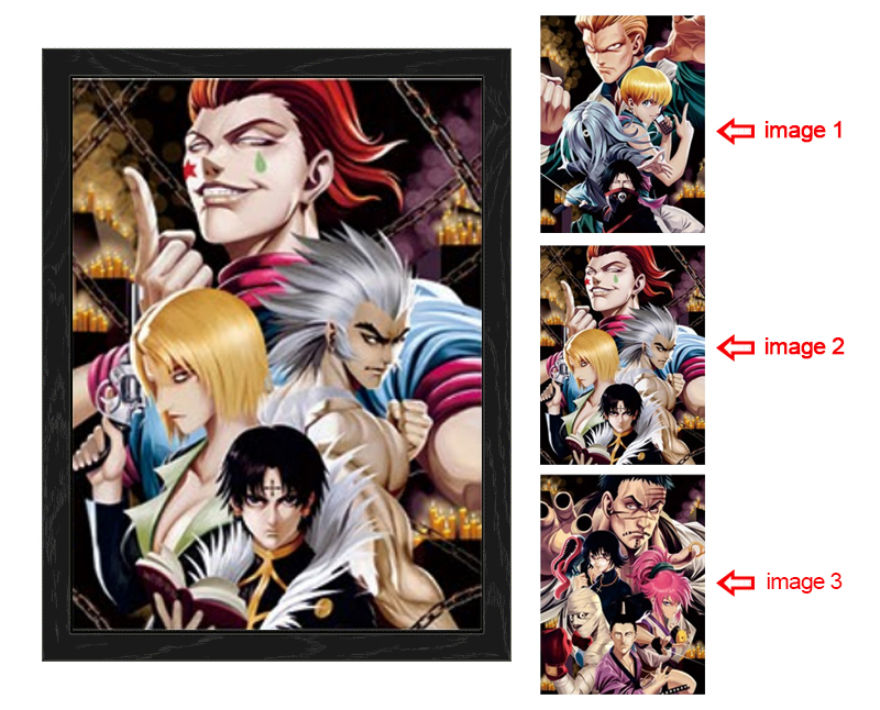 hunter anime 3d poster painting with frame 29.5*39.5cm