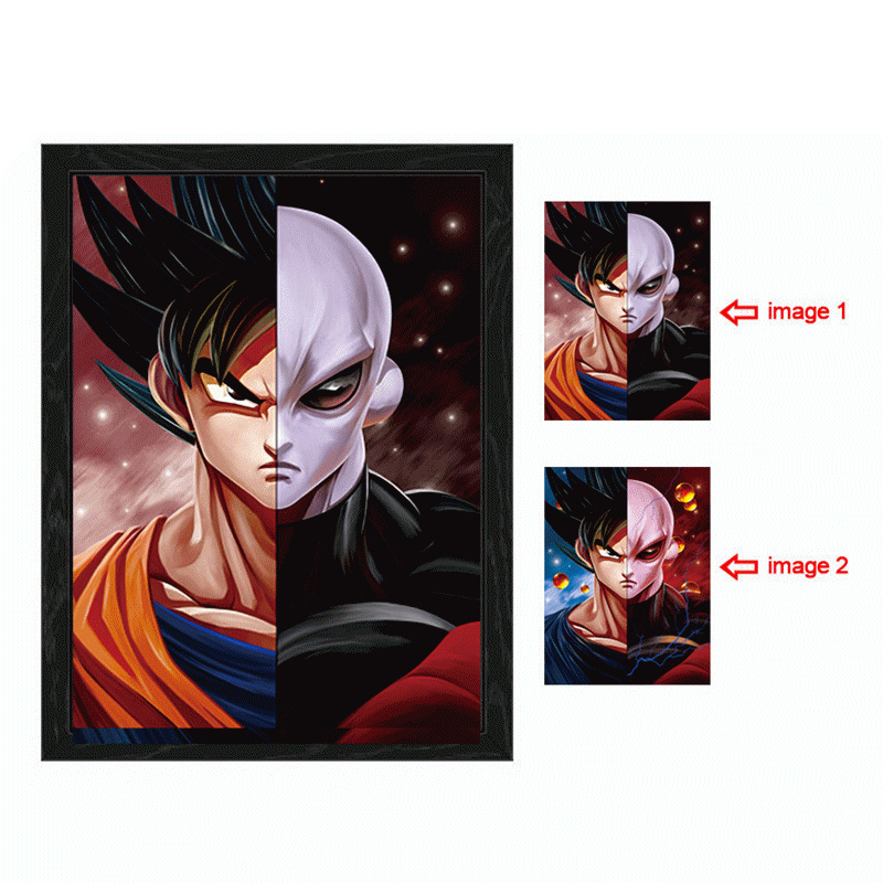 dragon ball anime 3d poster painting with frame 29.5*39.5cm