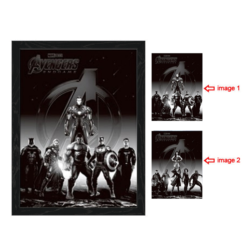 avengers anime 3d poster painting with frame 29.5*39.5cm