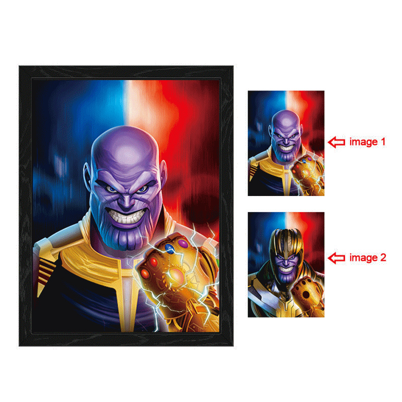 avengers anime 3d poster painting with frame 29.5*39.5cm