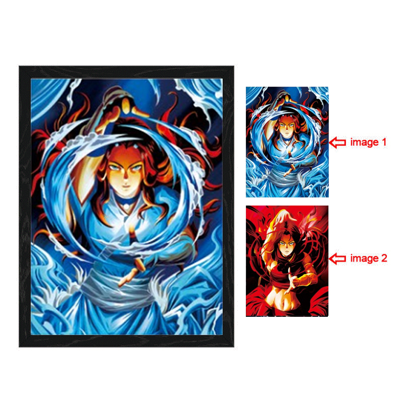 The Last Airbender anime 3d poster painting with frame 29.5*39.5cm