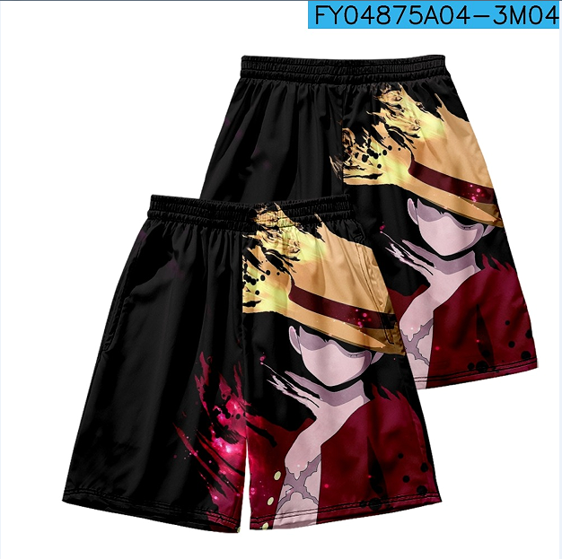 one piece anime Beach short