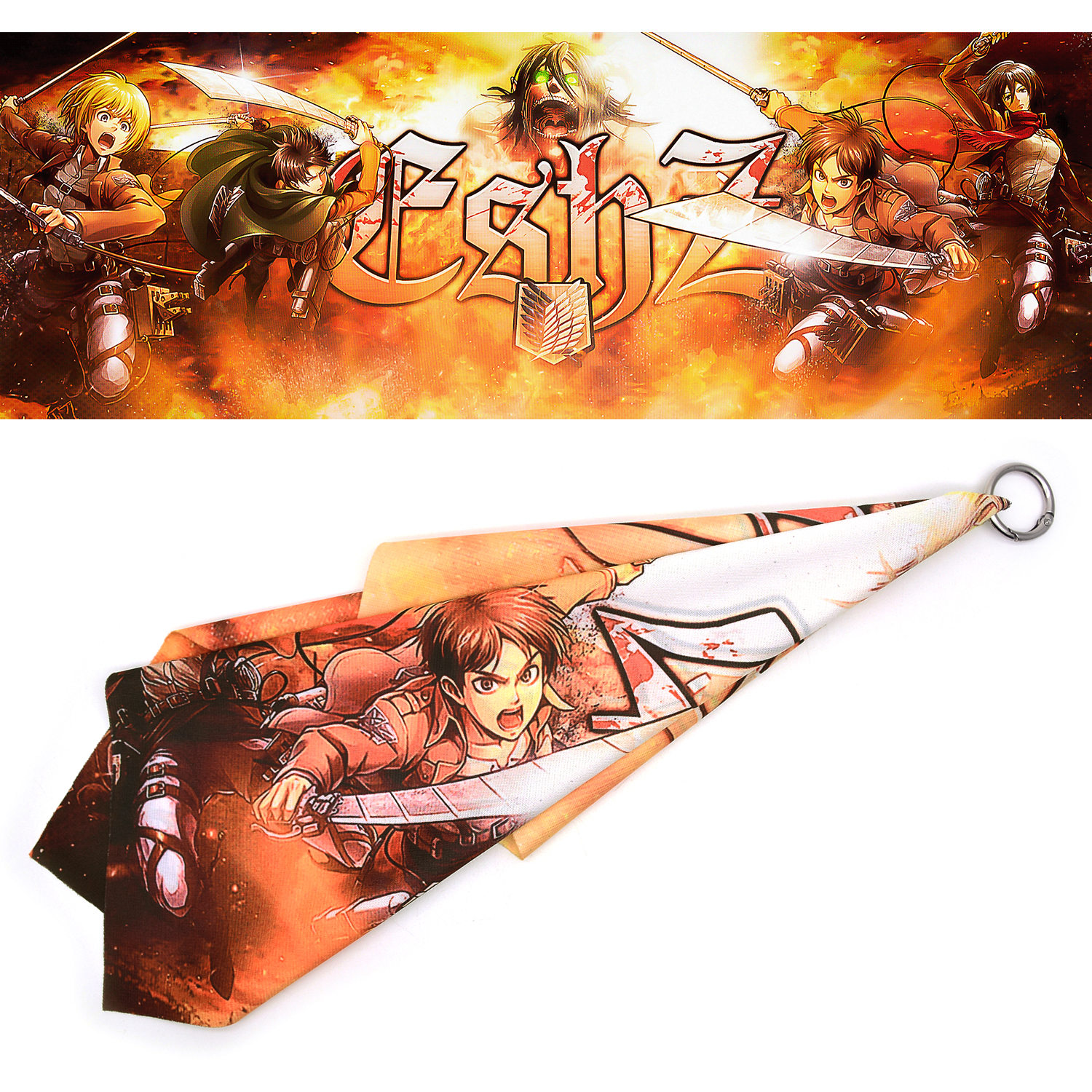 attack on titan anime scarf 60*20cm