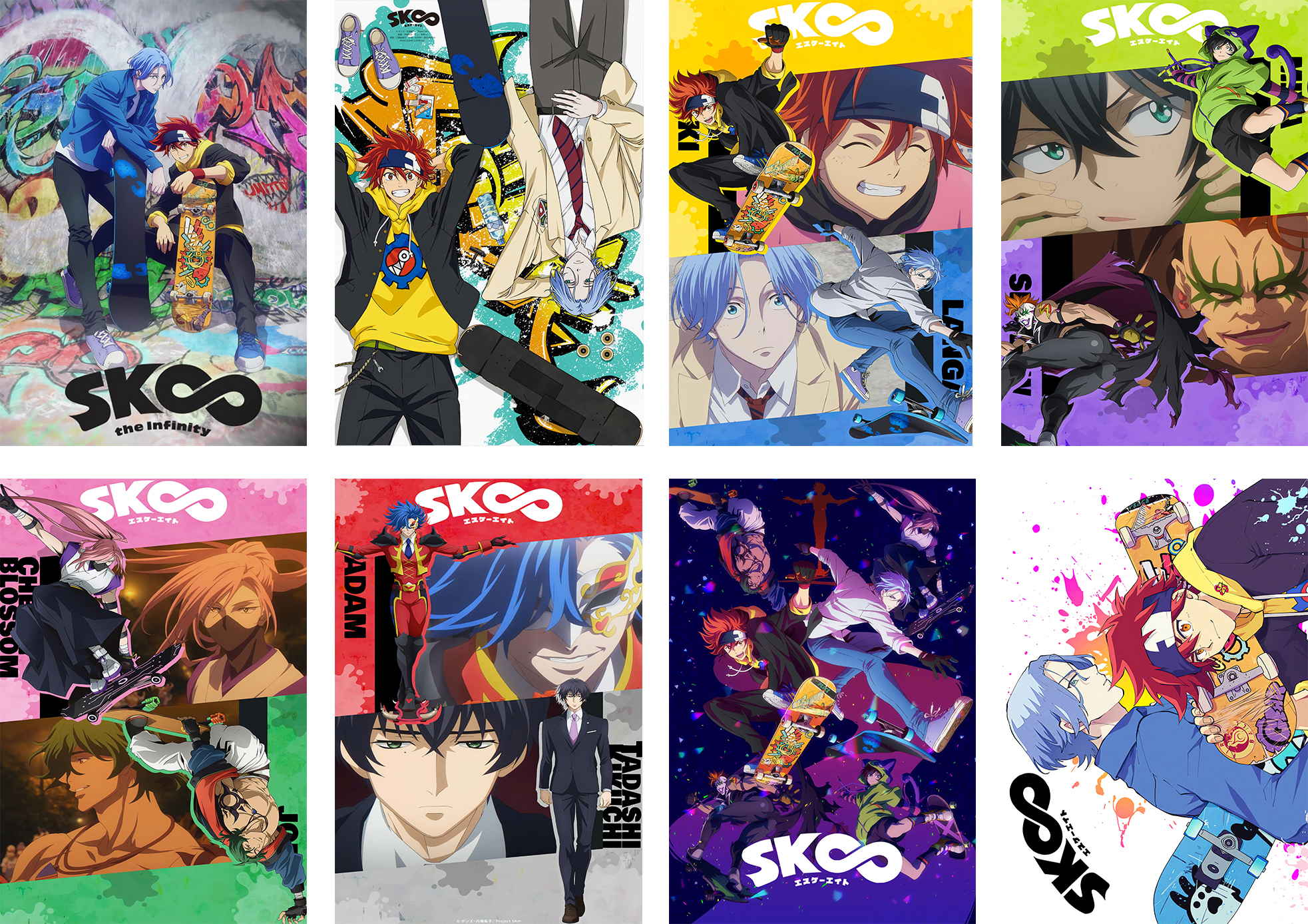 SK8 the infinity anime anime posters price for a set of 8 pcs