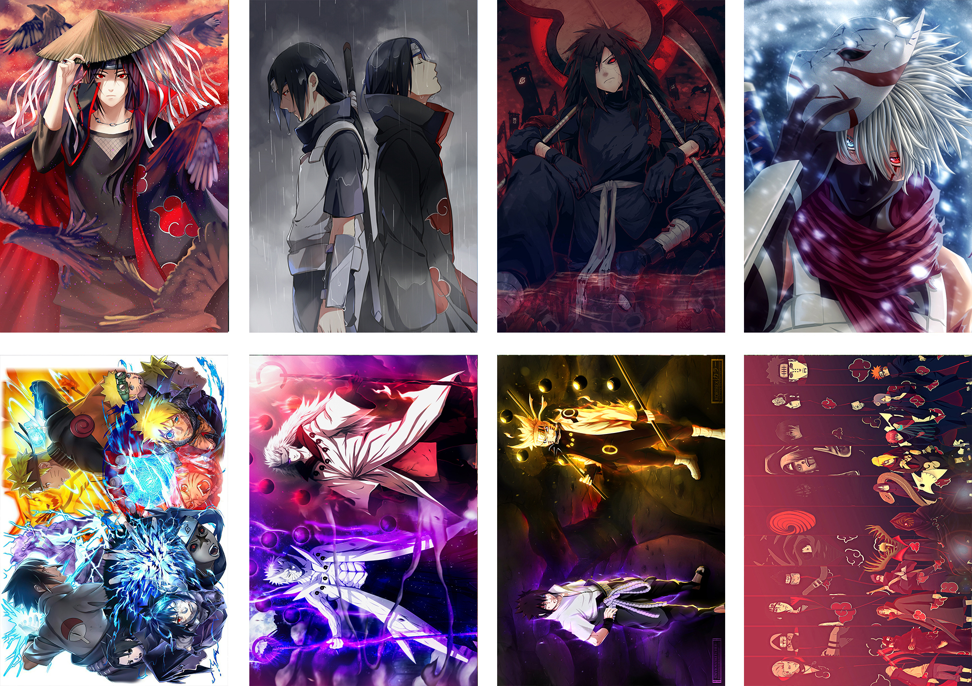 naruto anime posters price for a set of 8 pcs