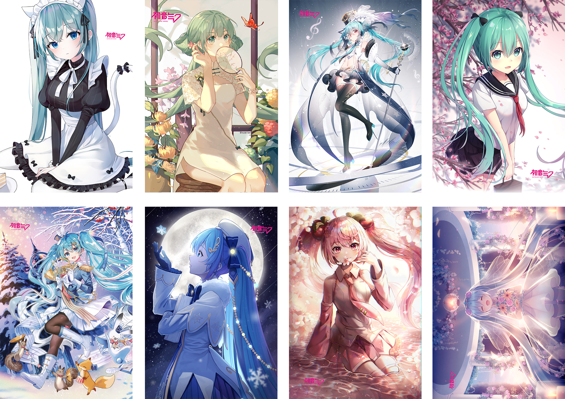 miku hatsune anime anime posters price for a set of 8 pcs