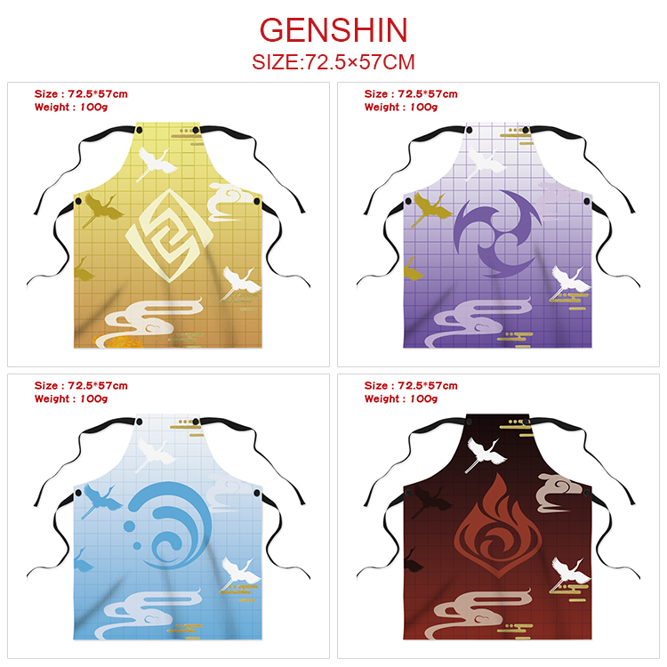 Genshin Impact Noelle anime waterproof apron