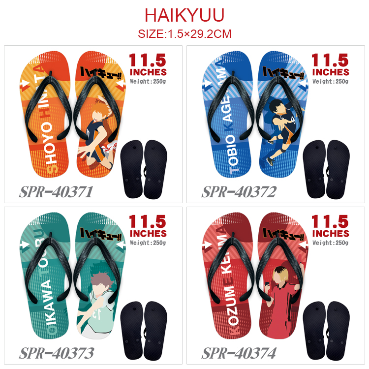 haikyuu anime flip flops shoes slippers a pair