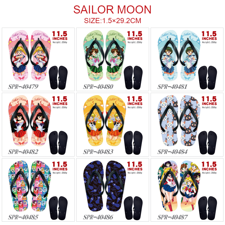 SailorMoon anime flip flops shoes slippers a pair