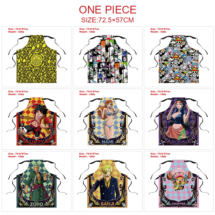 one piece anime waterproof apron