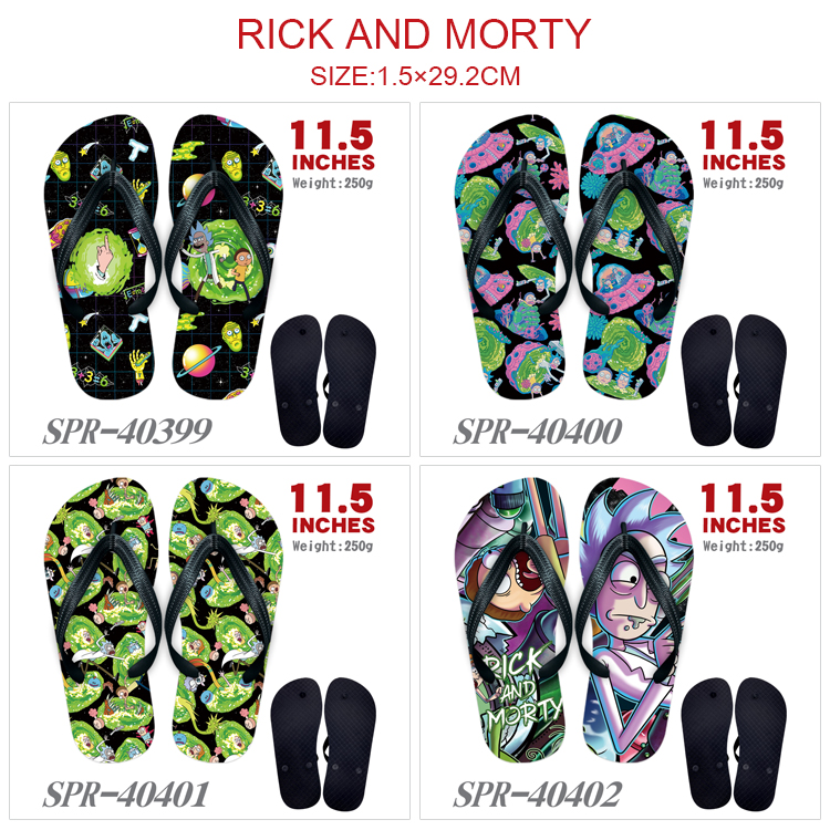 Rick and Morty anime flip flops shoes slippers a pair