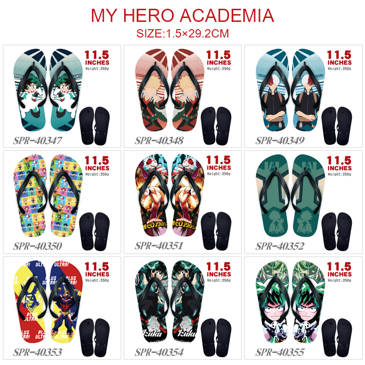 my hero academia anime flip flops shoes slippers a pair