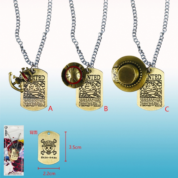 one piece anime necklace