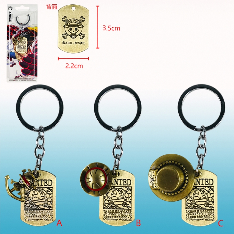 one piece anime keychain